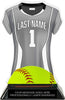 Softball Jersey Colorix-T Acrylic Trophy- Gray [TACR7-JSY-SB-GRY-Q]
