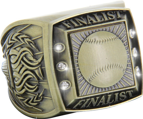 Finalist Championship Ring with Activity Insert- Baseball Gold [RGSJ-G-FIN-BS]