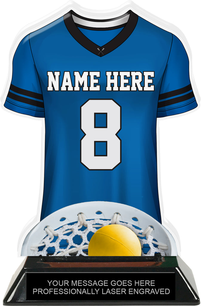 Lacrosse Male Jersey Colorix-T Acrylic Trophy- Blue [TACR7-JSY-LC-BLU-M-Q]