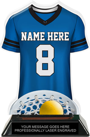 Lacrosse Male Jersey Colorix-T Acrylic Trophy- Blue [TACR7-JSY-LC-BLU-M-Q]