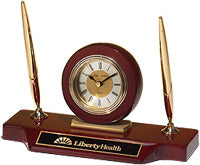 Desk Clock with Double Pen Set [TDC854]