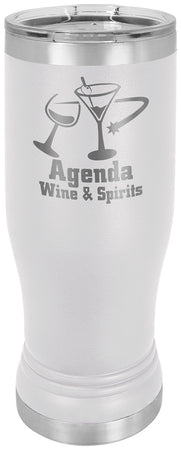 14 oz. Polar Camel Pilsner Tumbler w/Lid - White [PCJ9-54]