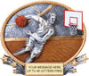 Basketball 3D Full Color Oval Resin Trophy- Male [R3DOM7-BKM]