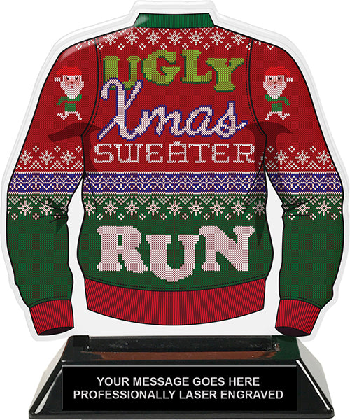 Ugly Sweater Run Colorix-T Acrylic Trophies