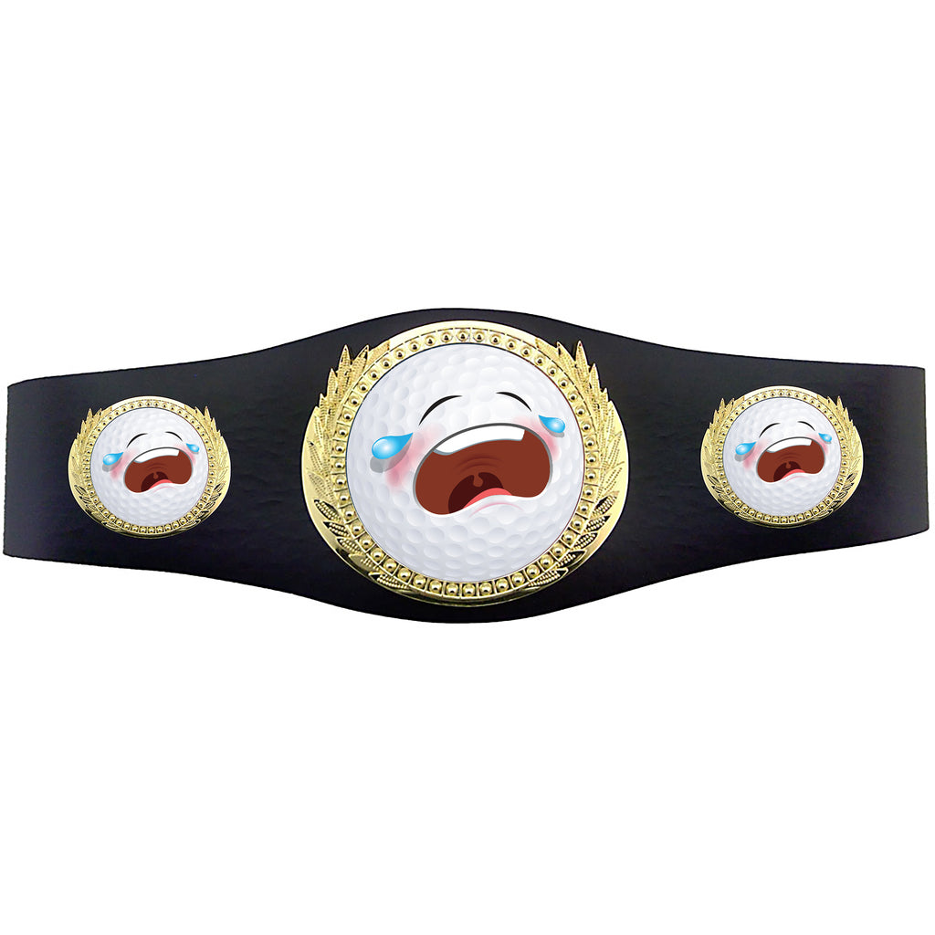 Golf 40 inch Youth Triple Art Champion Award Belt - Cryin' Losers [C3SAB3-GL-CRY]