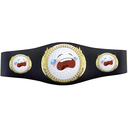 Golf 40 inch Youth Triple Art Champion Award Belt - Cryin' Losers [C3SAB3-GL-CRY]