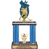 Triple Star Backdrop Two-Post Trophy - 15 inch [T2P15BD]
