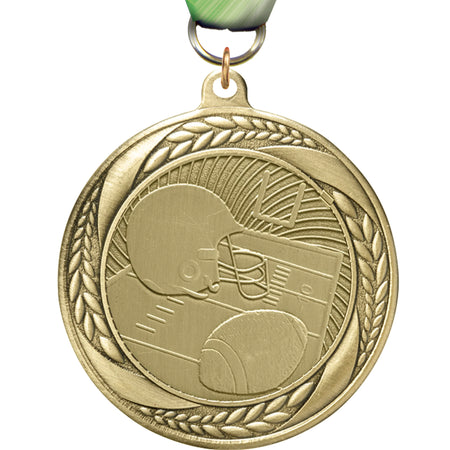 2.25" Football Laurel Wreath Medal [MM2S-06]