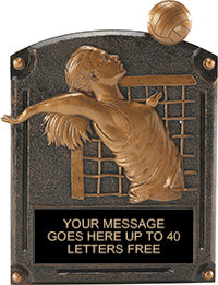 Volleyball Female Legends of Fame Resin Trophy [RLOF86-VBF]