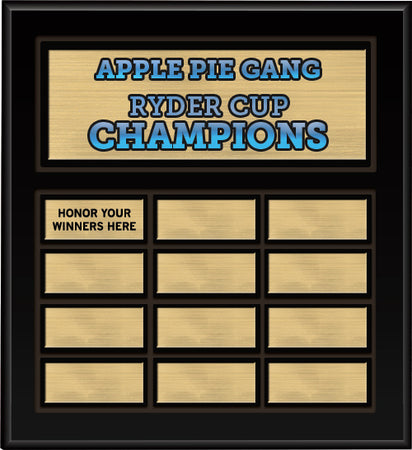 Matte Black Finish Perpetual Plaque [PPFP12-BLK]