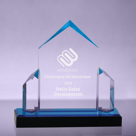 Jewel Post Impress Acrylic Awards - Blue - 7x7 [AJIMP-BLU-7]