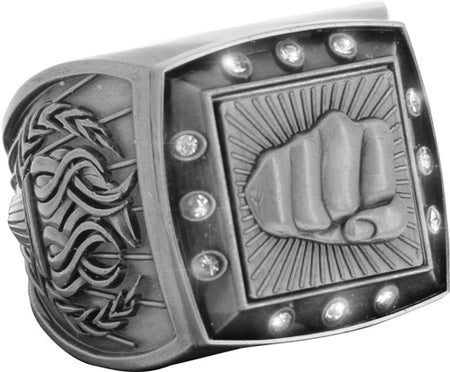 Championship Ring with Activity Insert- Martial Arts Silver [RGSJ-S-12ST-MA]