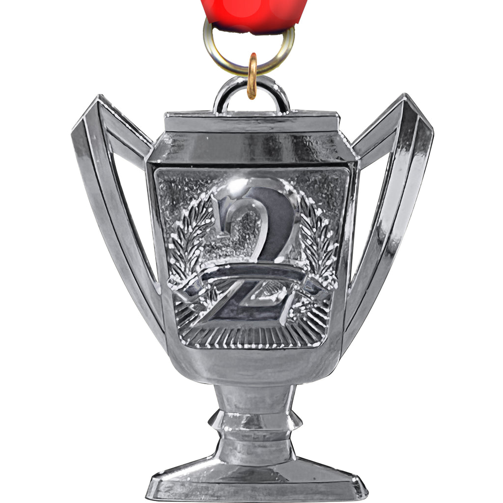 2nd Place Bright Silver Trophy Cup Medal [MTM27-2ND]