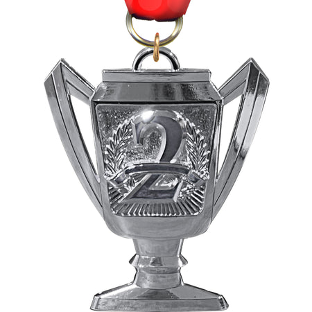 2nd Place Bright Silver Trophy Cup Medal [MTM27-2ND]