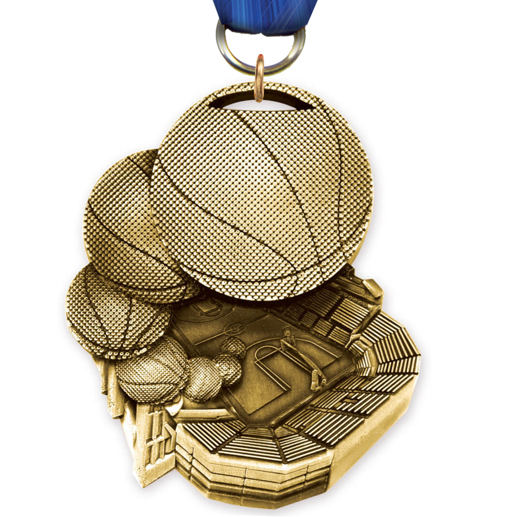 2.5" Basketball Stadium Medal [MSTD2-BK]