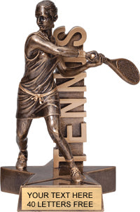Tennis Billboard - 8.5" Resin Trophy - Female [RMB8-TNF]
