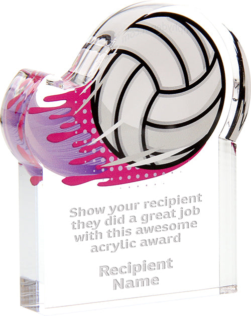 Volleyball Splatters Acrylic Awards