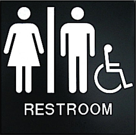 Unisex Handicap Accessible Restroom Sign [SSJP-PTYUH]