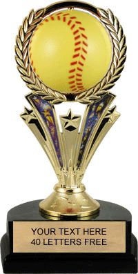 Softball Trophy with Spinning Ball [TSB2D-SB]