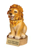 Lion Bobblehead Mascot - 6" Resin Trophy [BHMA-LIO]