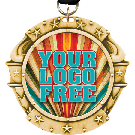 2.75" Custom Torch of Victory Insert Medal [MXS54A]