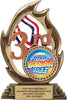 3rd Place Flame Color Resin Custom Insert Trophy [RXMFC7-3RD]