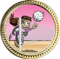 Volleyball Round Insert Pin [P78RI-VB4]