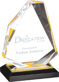 Multi-faceted Diamond Jewel Acrylic Awards [Gold]