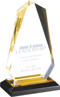 Gold Multi-faceted Arrow Head Acrylic Awards