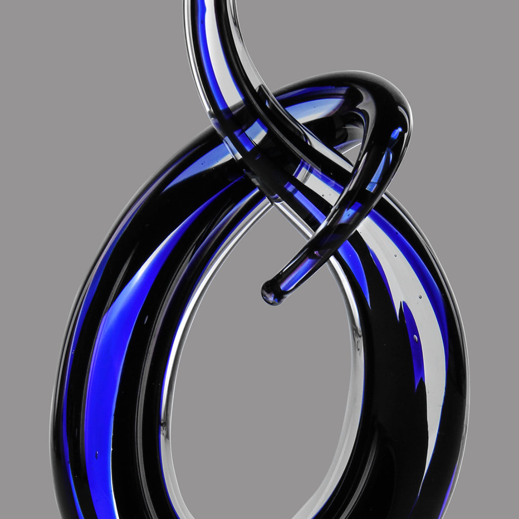 Black & Blue Glass Curl