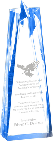 Sculpted Acrylic Blue Stars - 10 inch [A10SSCB]