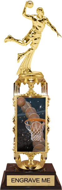 Basketball Lenticular Spinner Riser Trophy - Male [TLSR13-BKM]