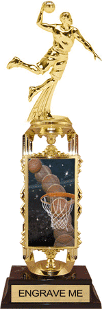 Basketball Lenticular Spinner Riser Trophy - Male [TLSR13-BKM]