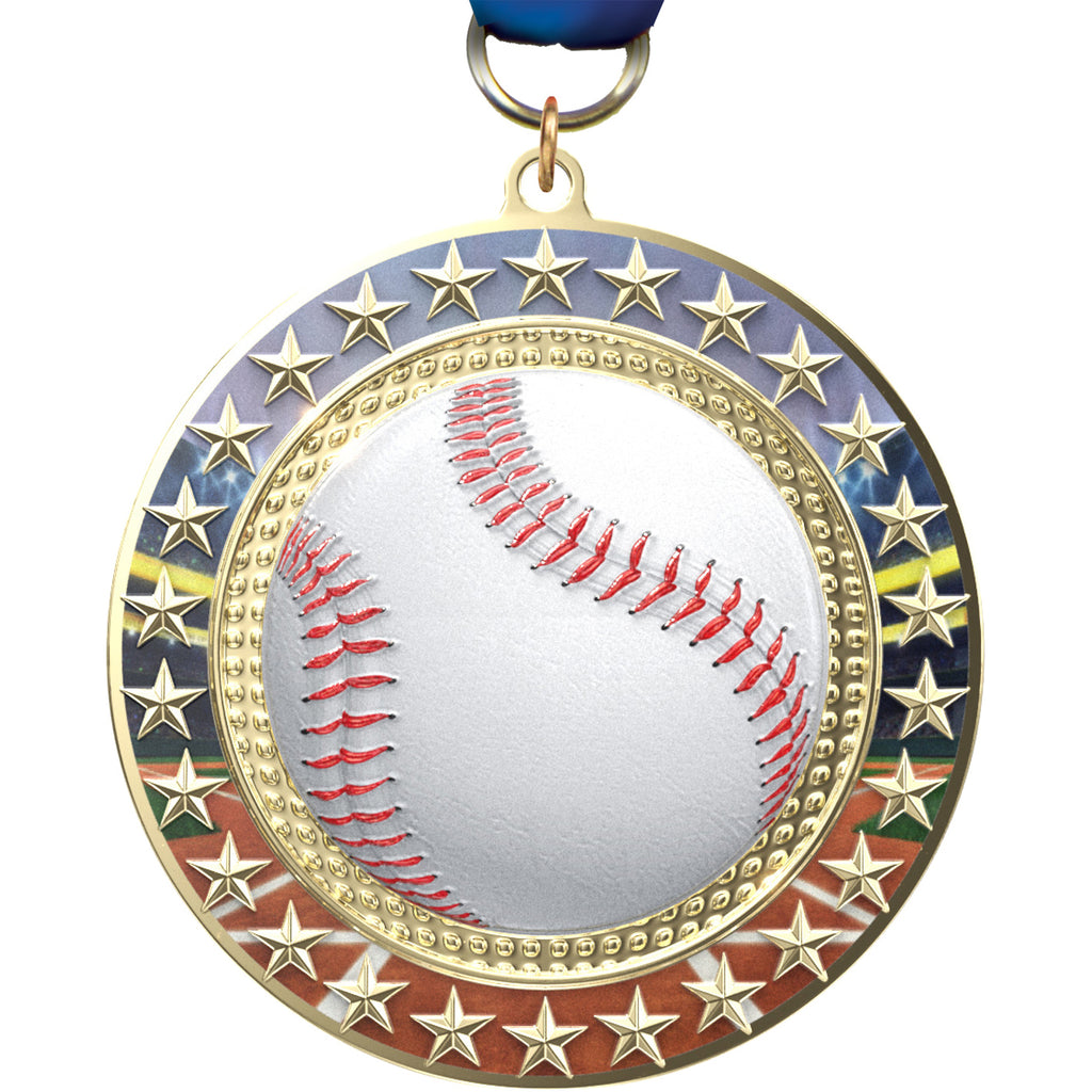 3" Baseball Radiant Star Medal [MSRSB3-BS]