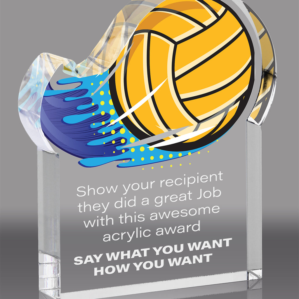 Water Polo Splatters Acrylic Awards