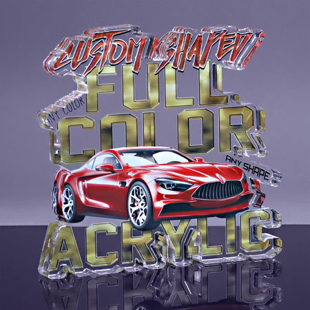 1 inch thick Custom Shaped Acrylic Award - 8 to 8.9 inches  [A1XSHP64-Q]