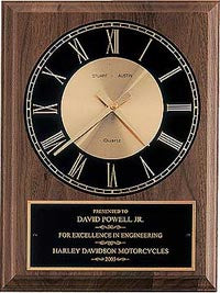 American Walnut Vertical Wall Clock with Round Face [TDC247]
