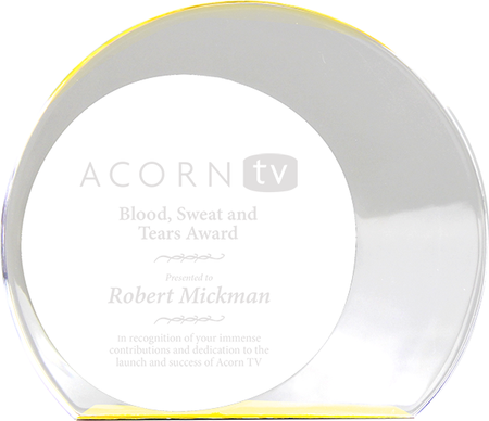 Eclipse Oval Acrylic - 6x7x1 Gold [AEA-GLD]