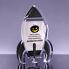 Black Full Color Rocket Acrylic Award - 5 inch [AFCRKT-BLK-5-Q]