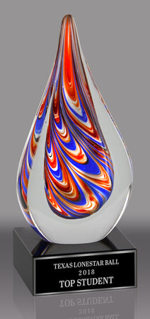 Teardrop-Shaped Art Glass Award [GT625-7]