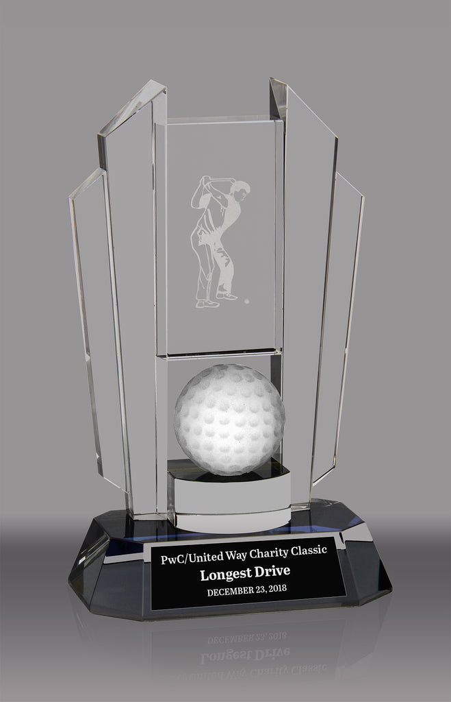 Optical Crystal Golf Award- 7.5 inch [CRG355]
