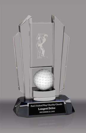 Optical Crystal Golf Award- 7.5 inch [CRG355]