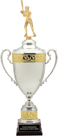 Silver Plated Italian Cup with Figure [CM911]