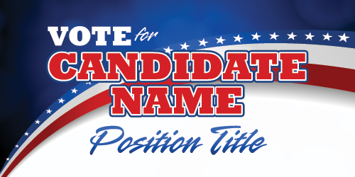 Political 3 x 6 Vinyl Banner- Streamer [VB-POL-STR-36]