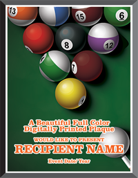 Billiards Graphix Plaques