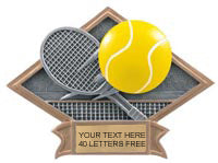 Tennis Dimensional Diamond Resin Trophies