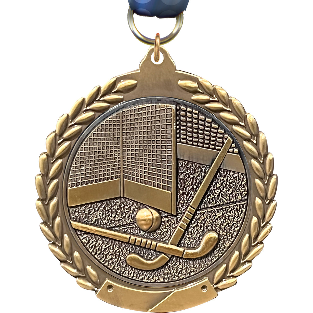 Field Hockey Wreath Framed Medal