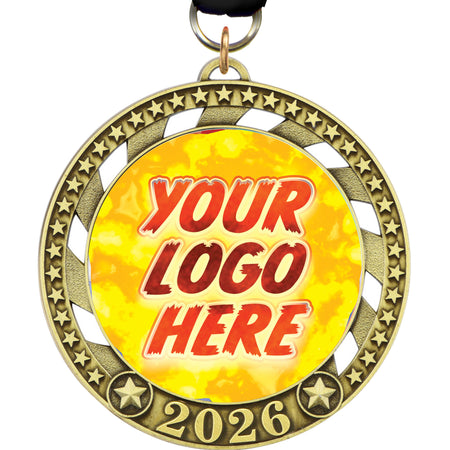 Custom 2026 Star Ray Insert Medal [MXP326]