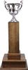 Silver Cup Perpetual Trophy on Genuine Walnut Tower Base 32
