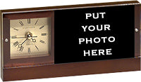 Acrylic Front Photo Frame Desk Clock [TDC936P]
